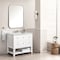 James Martin Vanities Breckenridge 36in Single Vanity, Bright White w/ 3 CM Arctic Fall Top 330-V36-BW-3AF - alternate 3